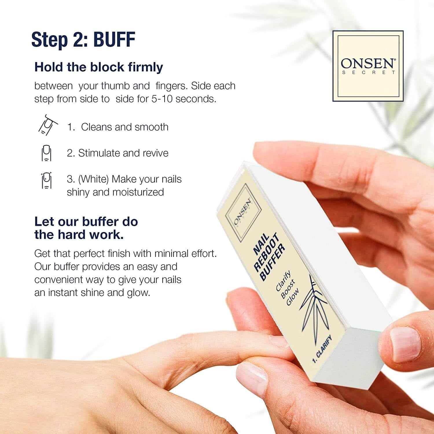 Nail Care Kit - W/Cuticle Care Serum, Japanese Nail Buffer and Shine Kit - Strengthening & Shining - Spa-Quality Manicure - Organic Ingredients - Long-Lasting Shine - Easy & Safe - 1Pk