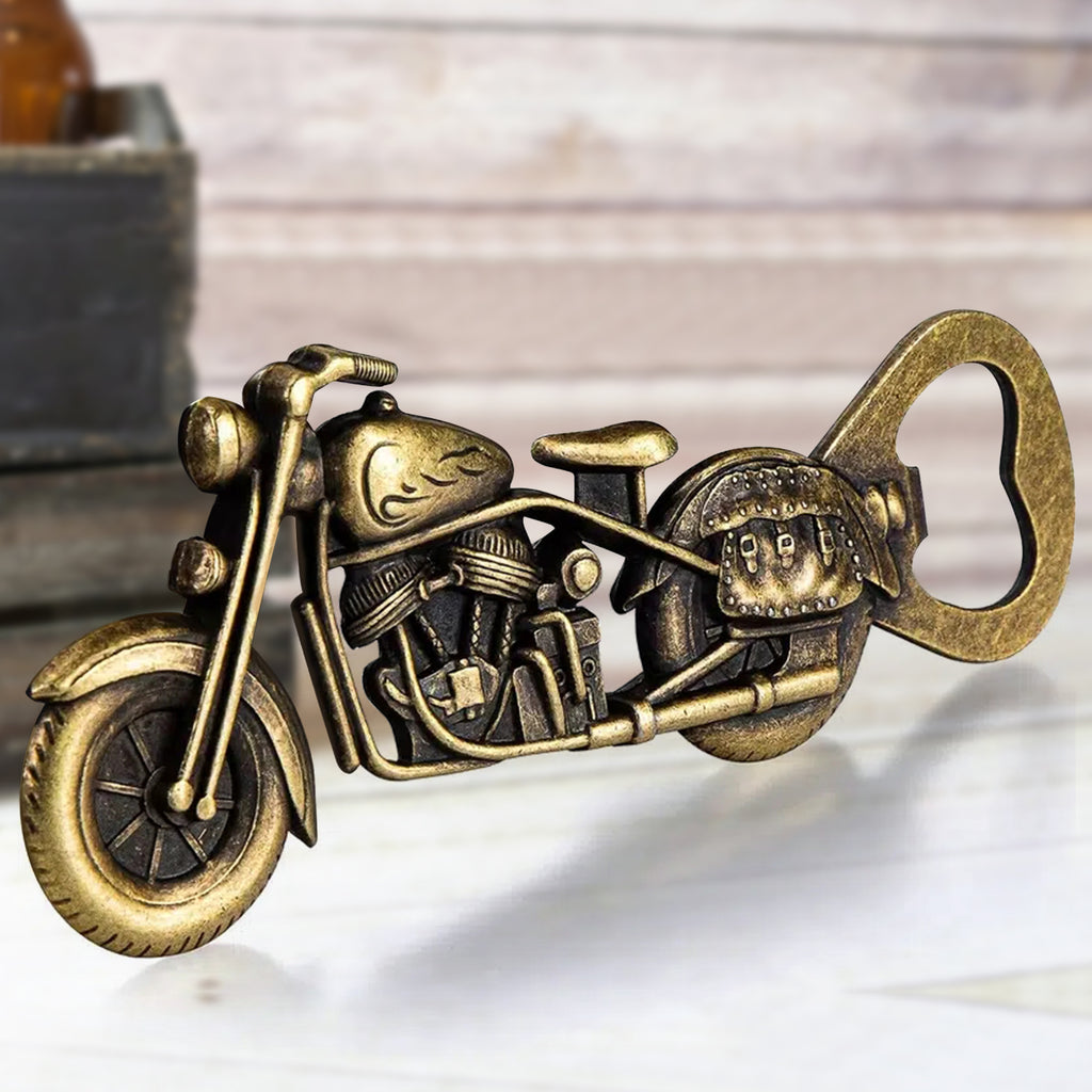 1pc Golden Motorcycle Bottle Opener - Perfect Gift for Beer Lovers and Men - 5 Inches/2 Inches/0.3 Inches - 3 Ounces