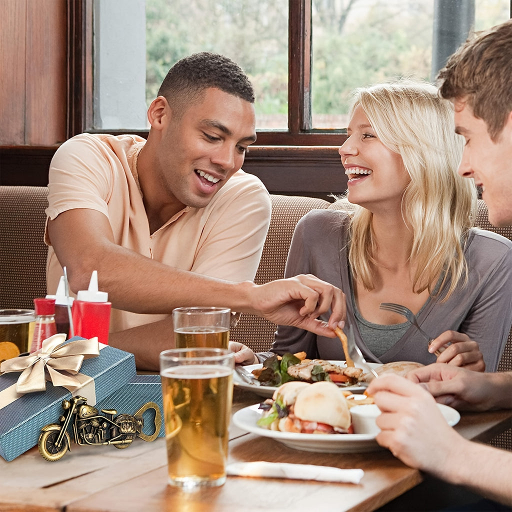 1pc Golden Motorcycle Bottle Opener - Perfect Gift for Beer Lovers and Men - 5 Inches/2 Inches/0.3 Inches - 3 Ounces