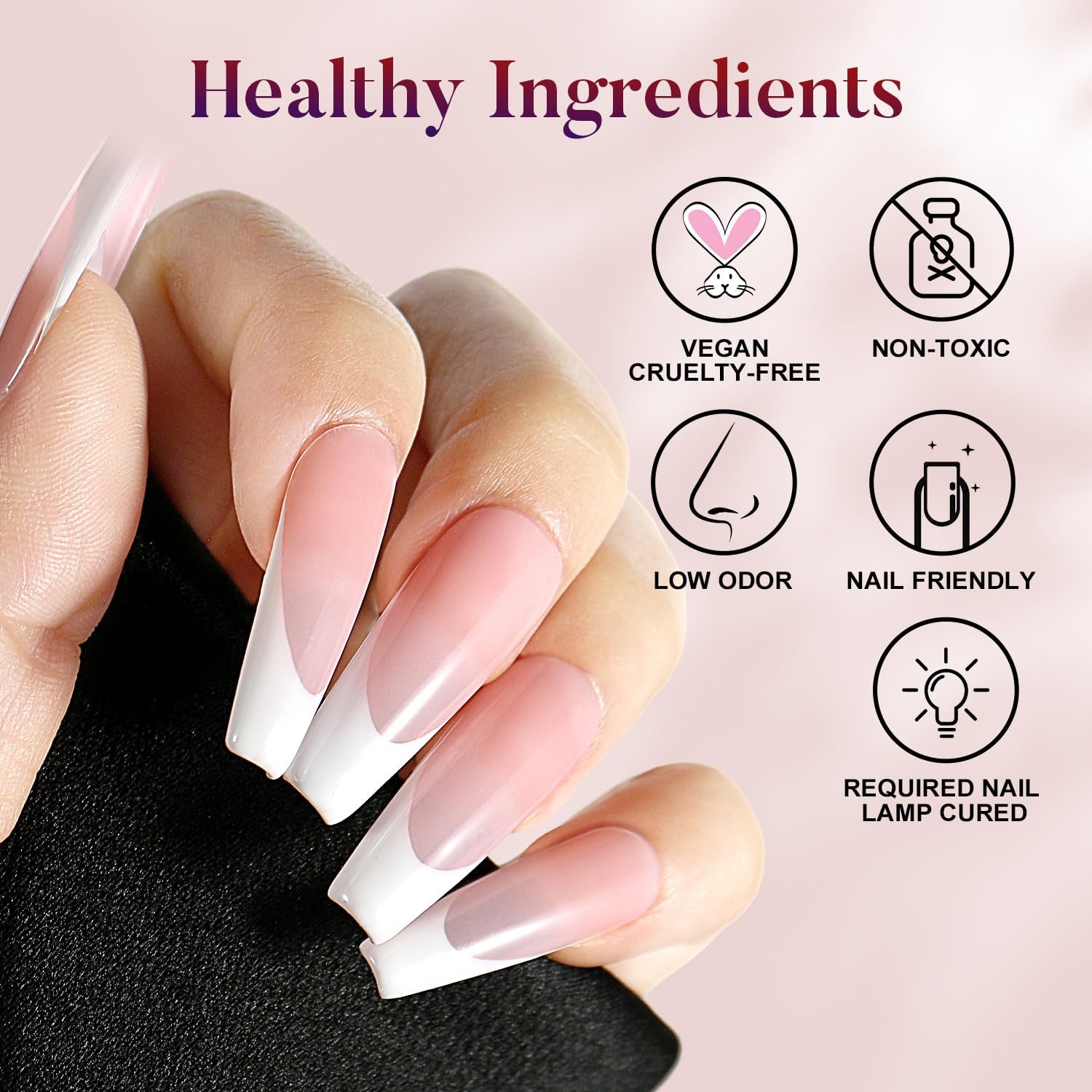 Nutrition Base Coat Soak off U V LED Hema Free Cruelty Free Vegan Gel Nail Polish
