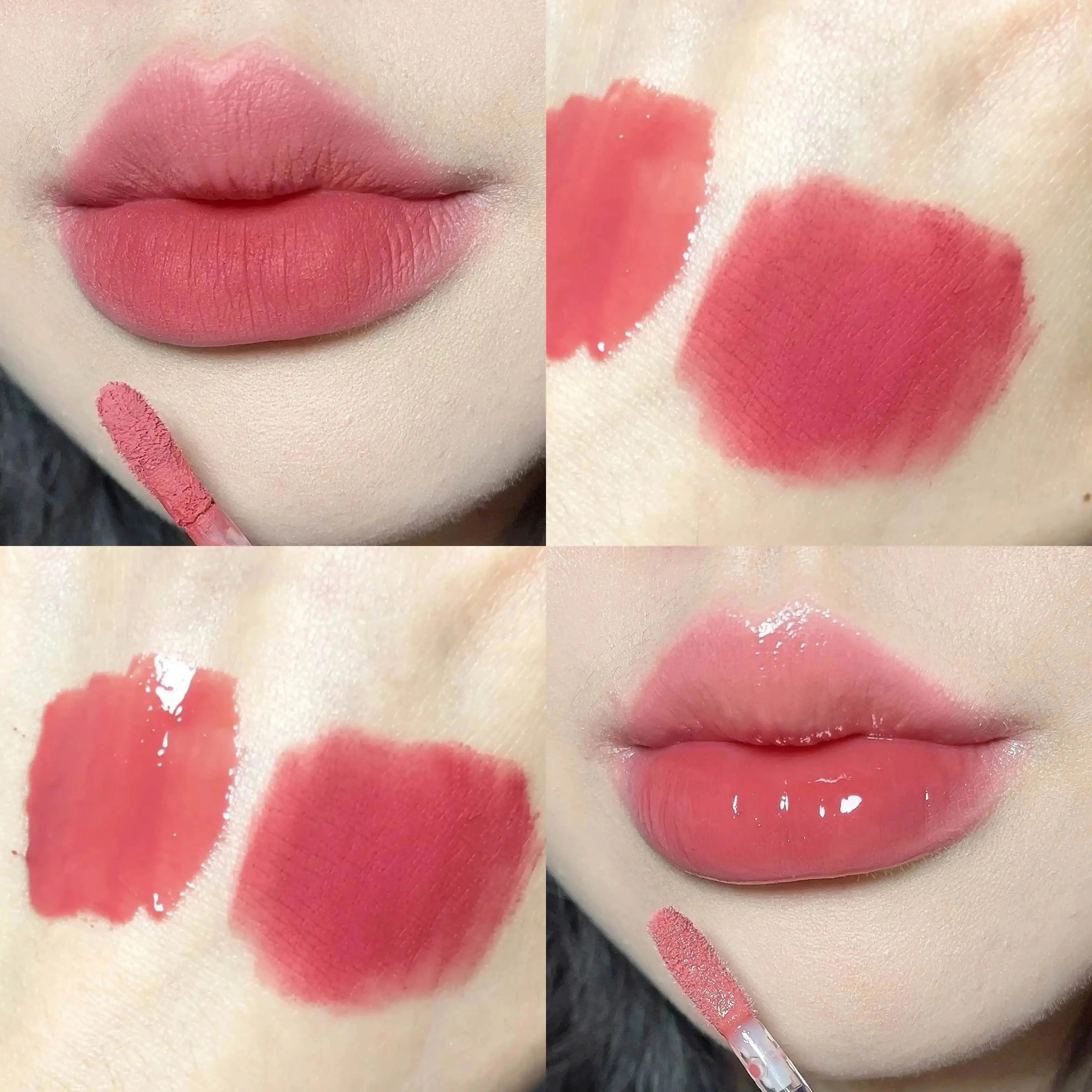 Double Head Lip Gloss Sexy Red Lip Makeup Lip Mud Mirror Water Gloss Lip Glaze Matte Lipstick Waterproof Korean Cosmetics